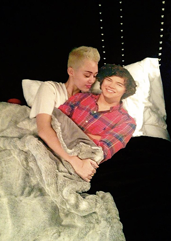 Miley Cyrus a letto con Harry Styles