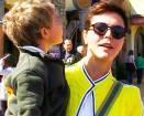 Vittoria Belvedere, divertimento in famiglia