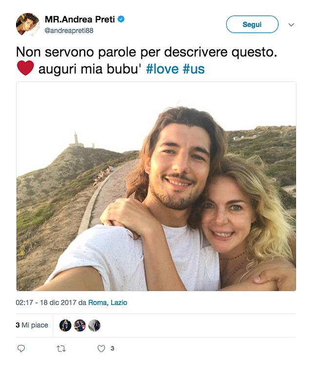 Andrea Preti, gli auguri di compleanno a Claudia Gerini per i 46 anni