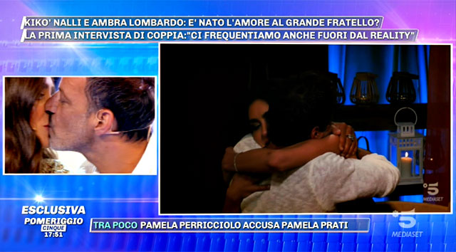 Durante un servizio Ambra Lombardo e Kikò Nalli si sono anche dati un bacio