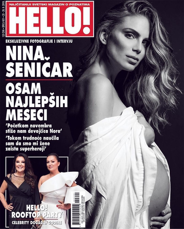 Nina Senicar, 33 anni, sulla copertina di 'Hello' Serbia