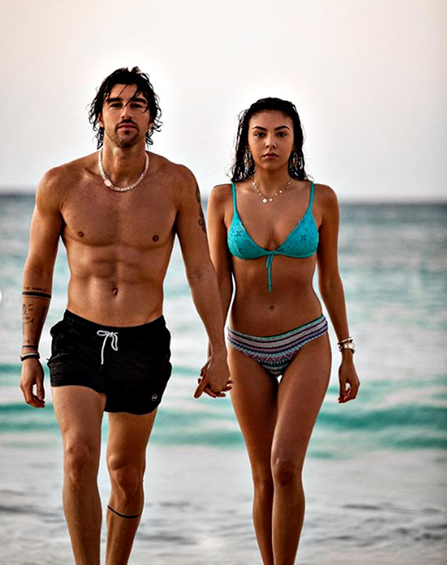 Andrea Damante e la nuova fidanzata Claudia Coppola alle Bahamas