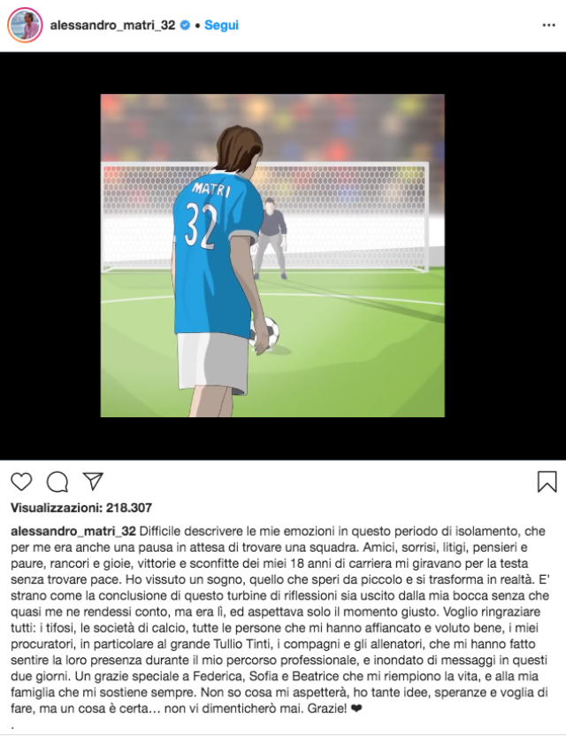 Alessandro Matri dice addio al calcio giocato, Federica Nargi al suo fianco