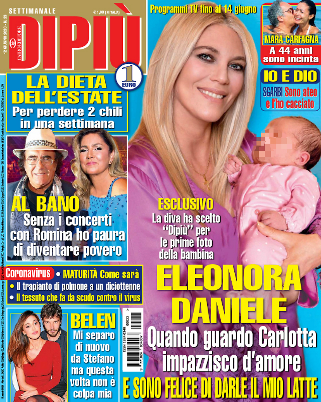  Eleonora Daniele, prima copertina con la figlia Carlotta: ''Ecco perché ho fatto il parto cesareo''