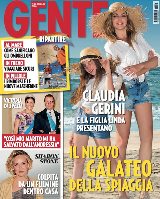 Claudia Gerini per la prima volta in copertina con la figlia Linda: 'E' un’attrice nata'