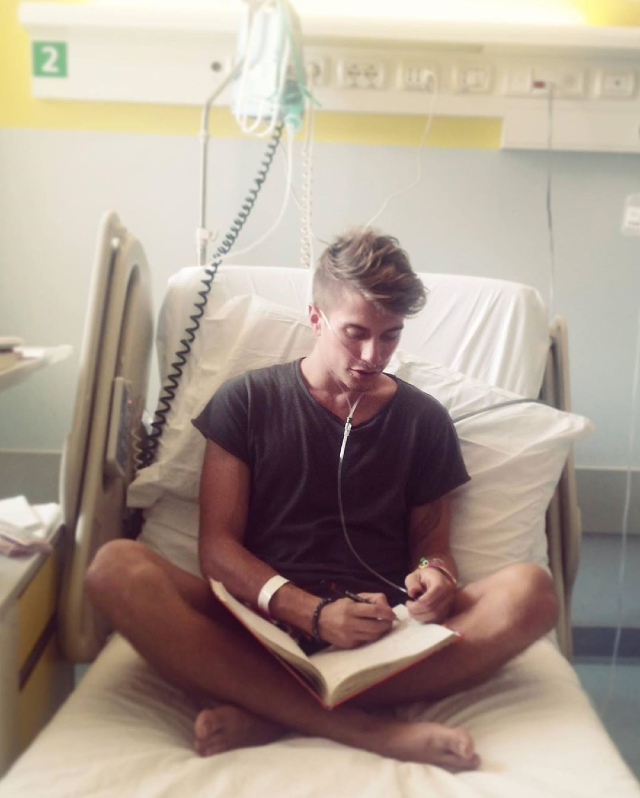 Benjamin Mascolo in terapia intensiva: aveva solo 21 anni quando ci è finito per due settimane a causa di una istiocitosi polmonare