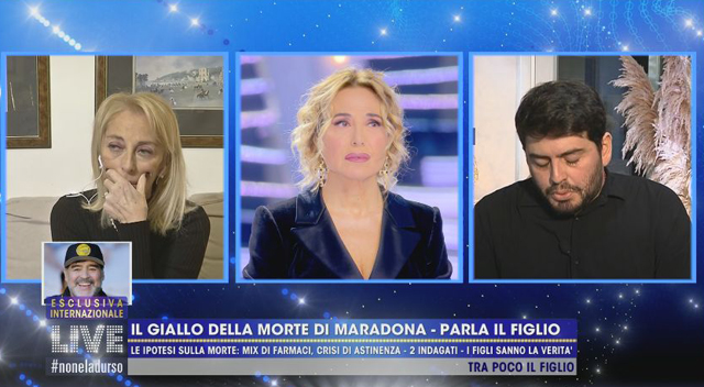 Il figlio di Maradona in tv, gli chiedono del testamento: la sua risposta