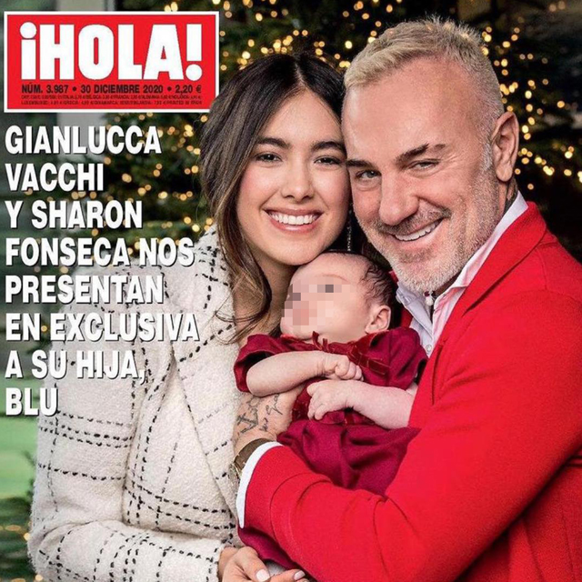 Gianluca Vacchi, 53 anni, posa per la prima volta sulla copertina di un giornale con la compagna Sharon Fonseca, 25, e loro figlia Blu Jerusalema, nata ad ottobre del 2020, rivelando che la piccola ha una malformazione