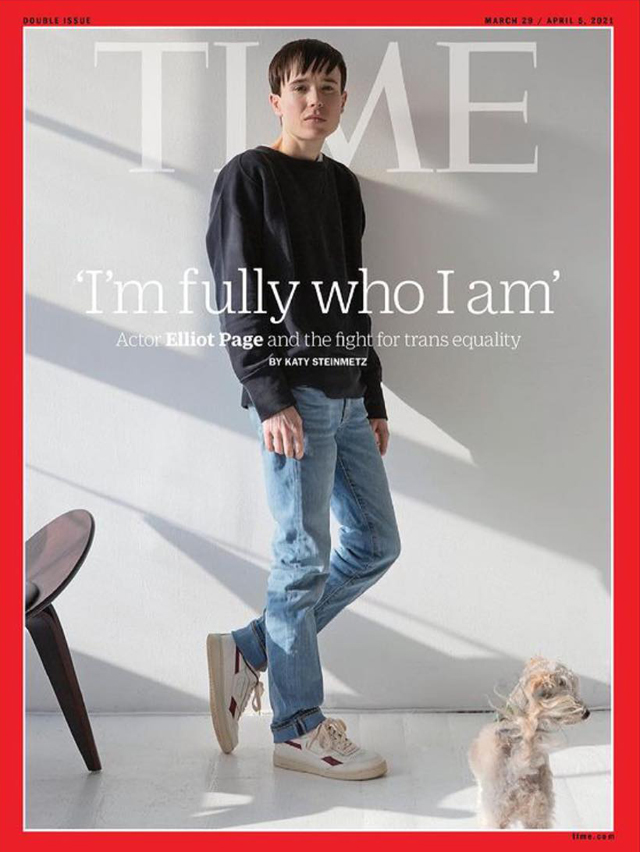 Elliot Page conquista la copertina su Time: è la prima dopo la transizione per diventare uomo