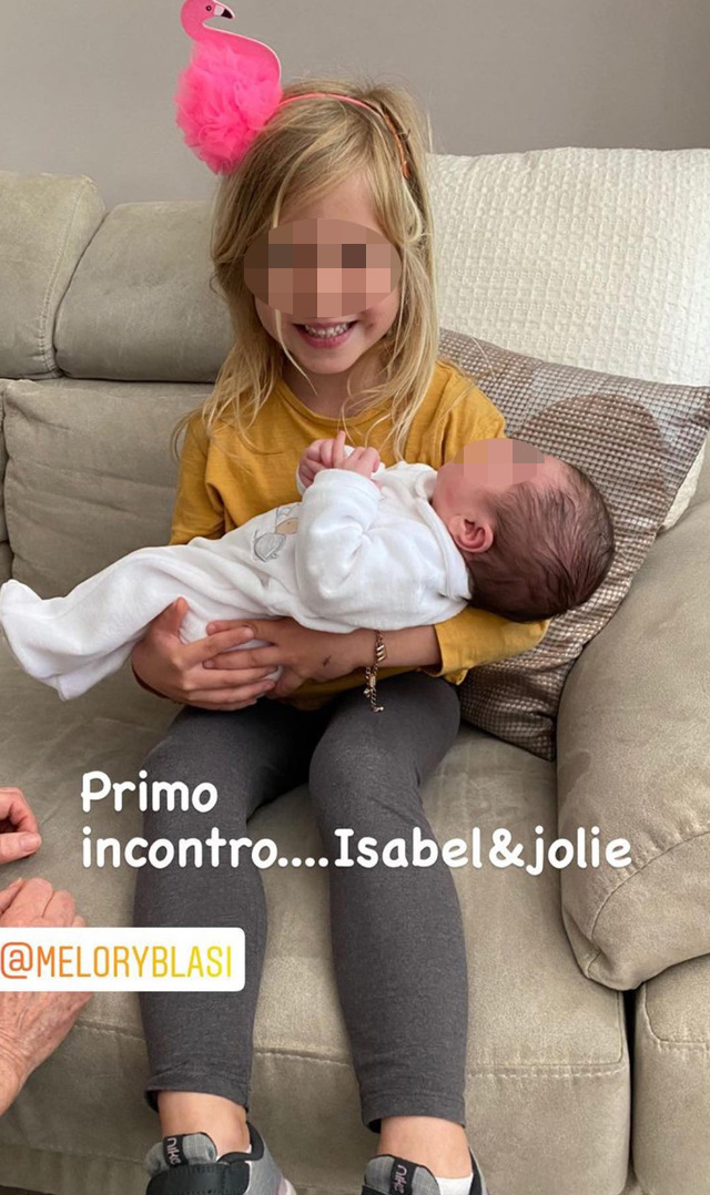 Ilary Blasi porta la figlia Isabel a conoscere la cuginetta Jolie: foto