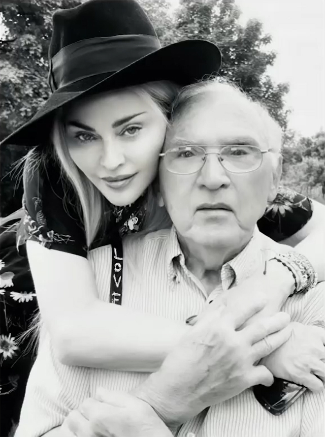 Madonna, 62 anni, festeggia i 90 anni del padre Silvio Ciccone, figlio di immigrati italiani negli Stati Uniti
