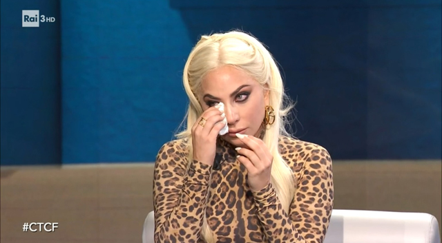 Lady Gaga in lacrime da Fabio Fazio: 'In Italia mi sento bella'