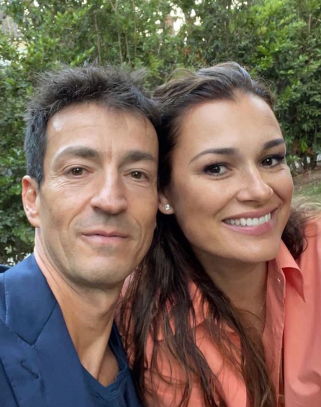 Alena e il compagno Alessandro Nasi, 47 anni