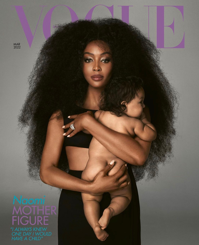 Naomi Campbell, 51 anni, mostra per la prima volta la figlia nata lo scorso anno sulla copertina di British Vogue