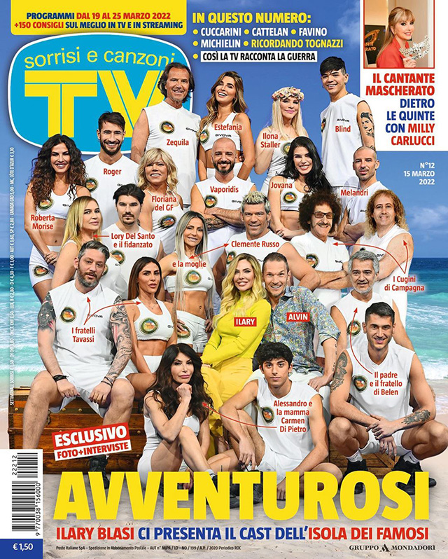 sola dei Famosi 2022: il cast ufficiale al gran completo sulla copertina di Tv Sorrisi e Canzoni, guarda