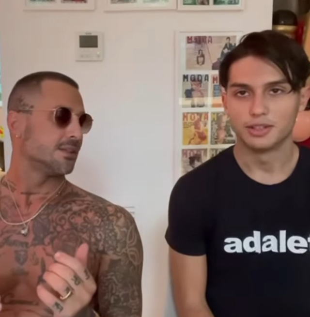 Fabrizio Corona in un video col figlio Carlos contro Nina Moric: 'E' lei che deve farsi curare'