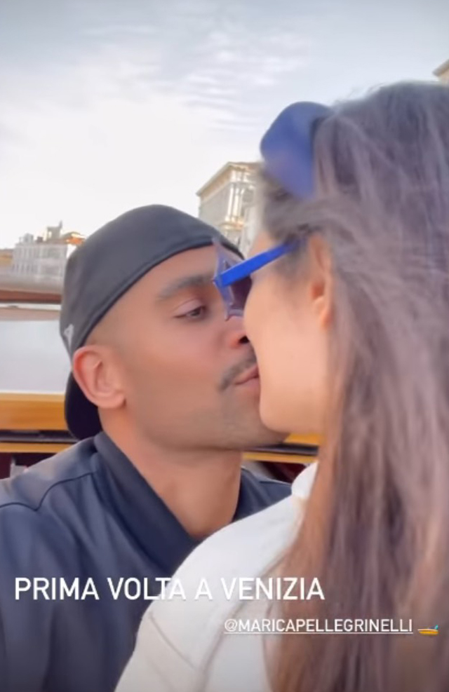 Marica Pellegrinelli e il fidanzato William Djoko: il primo bacio social arriva a Venezia