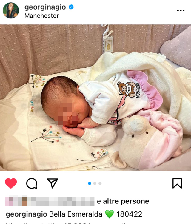 Cristiano Ronaldo, Georgina Rodriguez svela il nome dato alla figlia appena nata