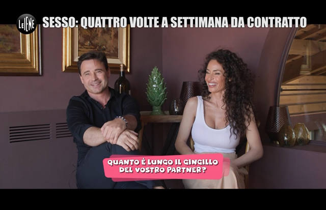 Raffaella Fico per la prima volta in tv col fidanzato Piero Neri: i loro segreti a letto