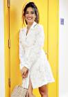 Caterina Balivo sceglie il bianco per il suo look: 'White dress - No stress!'