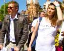 Kaspar Capparoni con Veronica e Alessandro a Rainbow Magicland