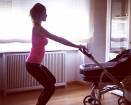 Elena Santarelli si allena insieme alla piccola Greta