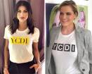 Simona Ventura, testimonial delle t-shirt di Nicoletta Larini