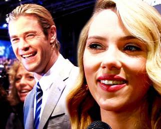 Scarlett Johansson e Chris Hemsworth sul red carpet a Roma