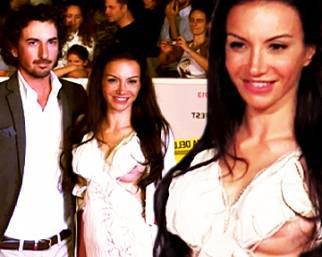 Alessandra Barzaghi, fuori di seno al Roma Fiction Fest