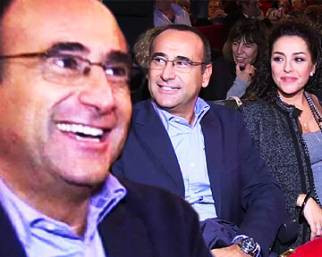 Carlo Conti e Francesca Vaccaro incinta a teatro