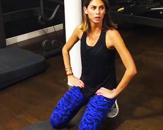 Melissa Satta, lavoro duro in palestra