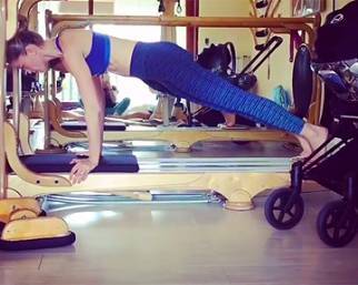 Elena Santarelli, sempre gyrotonic per stare in forma