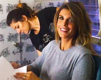 Elisabetta Canalis sul set in Germania