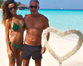 Raffaella Fico con Moggi alle Maldive