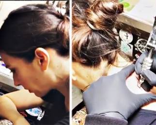 Elisabetta Gregoraci, fede, speranza e amore per il tattoo