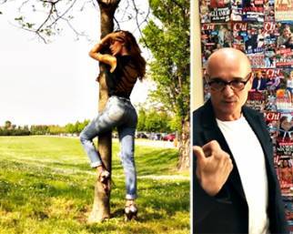 Belen Rodriguez, prima lo shooting, poi 'Selfie'