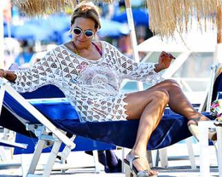 Barbara D'Urso relax fashion a Ischia