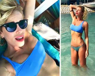 Alessia Marcuzzi, l'inverno inizia in bikini