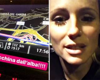 Michelle Hunziker bloccata sull'autostrada 'salta' 'Striscia'