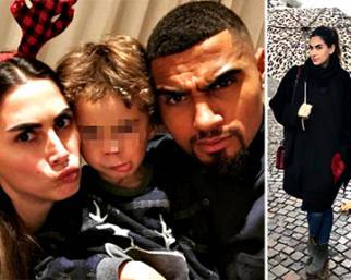Melissa Satta in Germania con Maddox