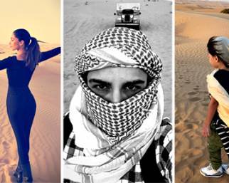 Belen e Iannone, fuga nel deserto con Santi