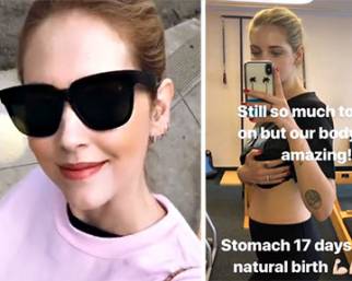 Chiara Ferragni, dopo il parto via la pancia