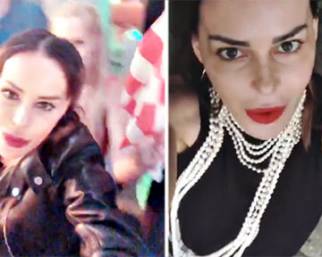 Nina Moric festeggia la Croazia in finale ai Mondiali
