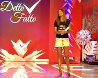 Bianca Guaccero, emozionata nello studio di Detto Fatto