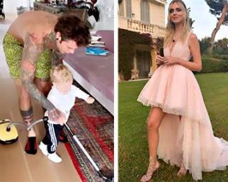 Ferragni a Cannes, Fedez casalingo