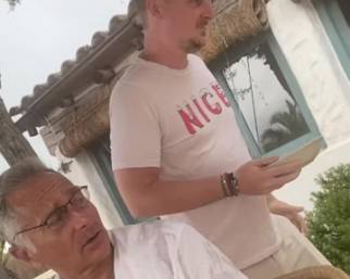 Paolo Bonolis con il figlio 'americano' Stefano