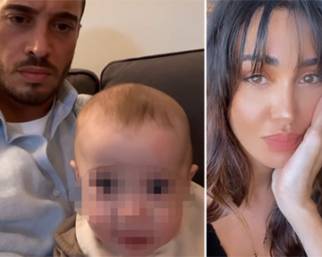 Antonino Spinalbese super papà con Luna